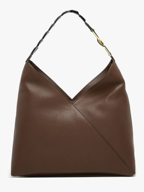 Schoudertas Pagode Leder Lancel Bruin pagode A12510 ander zicht 5